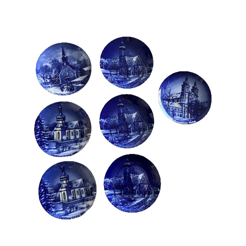 Bareuther Limited‎ Edition Christmas Plates from Germany Lot Of 7 Collectors